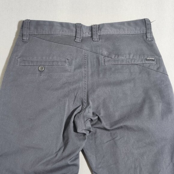 Volcom casual chino pants men's size 28 grey colour straight leg - Picture 4 of 13